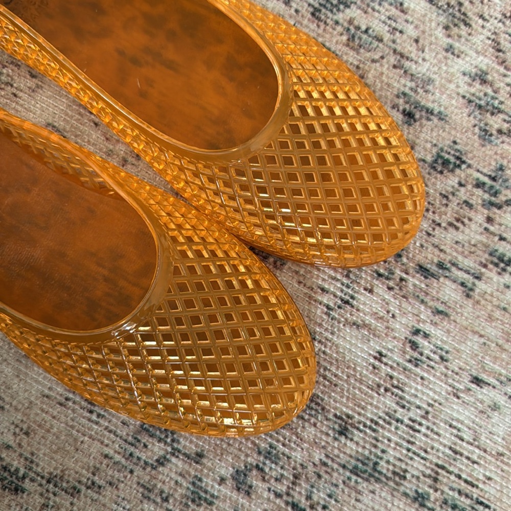 Ancient Greek Sandals Translucent Orange Footwear - Picture 3 of 5